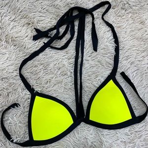 Neon green/yellow bikini top